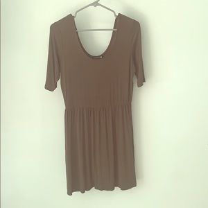 High low dress forest green